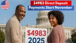 $4983 Direct Deposit 2025 USA – Payments Begin 1st November for Eligible Americans!